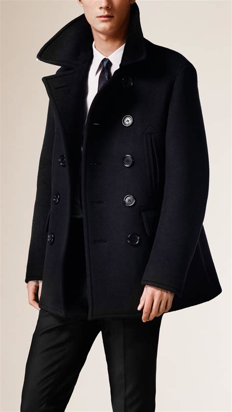 mens burberry peacoat